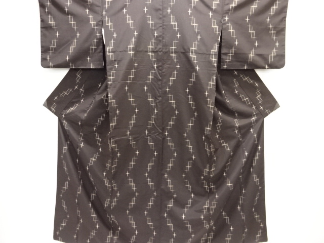 JAPANESE KIMONO / TSUMUGI / WOVEN KASURI PATTERN